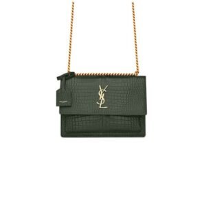 YSL Crocodile-embossed leather SUNSET Medium