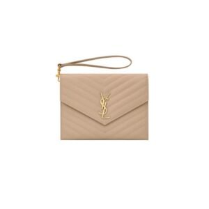 YSL CASSANDRE matelass?? leather flap clutch