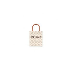 CELINE Mini Vertical Cabas IN Triomphe Canvas with Celine print