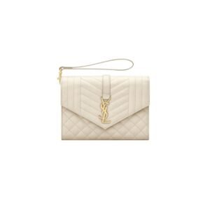 YSL CASSANDRE matelass?? leather flap clutch