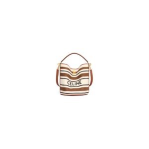 Celine BUCKET 16 BAG IN STRIPED TEXTILE WITH CELINE JACQUARD(high-end grade)