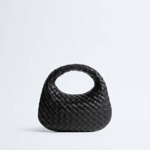 Mini Handbag in Intrecciato Nappa Leather Black