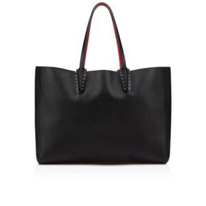 Cabata Large Grained Leather Tote Bag Black
