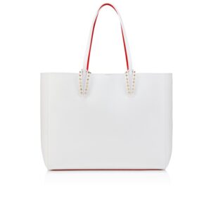 Cabata Large Grained Leather Tote Bag White