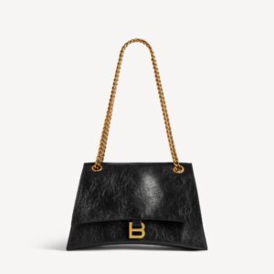 Balenciaga Crush Medium Chain Shoulder Bag in Black