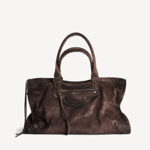 Balenciaga Le City GM Large Tote Bag in Brown