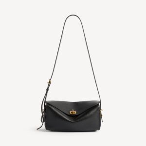 Balenciaga Le 7 Medium Shoulder Bag in Black