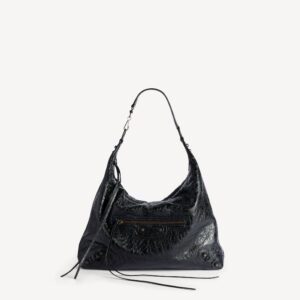 Balenciaga Le City Medium Hobo Shoulder Bag in Black
