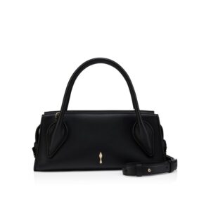 Venus Mini leather top handle crossbody bag - Black
