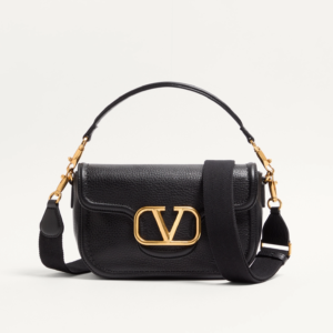 VALENTINO GARAVANI ALLTIME GRAINY CALFSKIN SHOULDER BAG