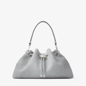 Cinch Medium Grey Denim Drawstring Shoulder Bag