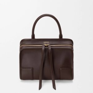 Amazona 180 Small Soft Leather Handbag, Dark Chestnut