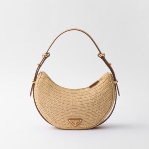 Small Arqué bag in raffia