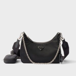 Prada Re-Edition 2005 Re-Nylon and Saffiano leather bag with charm