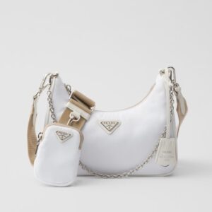 Prada Re-Edition 2005 Re-Nylon and Saffiano leather bag with pouch
