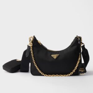 Prada Re-Edition 2005 Re-Nylon and Saffiano leather bag with pouch