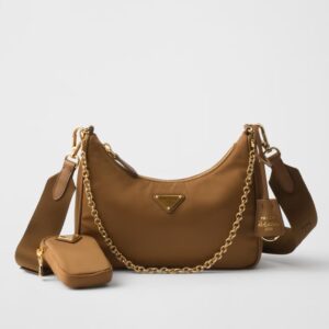 Prada Re-Edition 2005 Re-Nylon and Saffiano leather bag with pouch