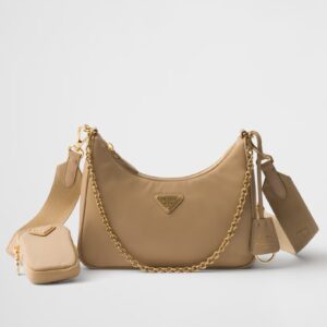 Prada Re-Edition 2005 Re-Nylon and Saffiano leather bag with pouch