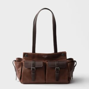 Prada Route Leather Tote Bag