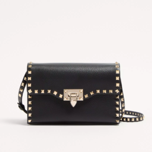 Rockstud Small Crossbody Bag In Grainy Leather With Studs