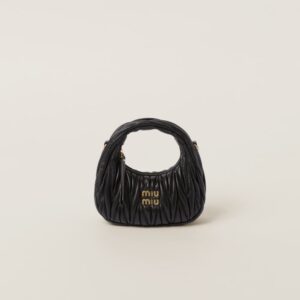 Matelassé Nappa Leather Mini Hobo Bag