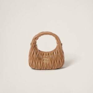 Matelassé Nappa Leather Mini Hobo Bag
